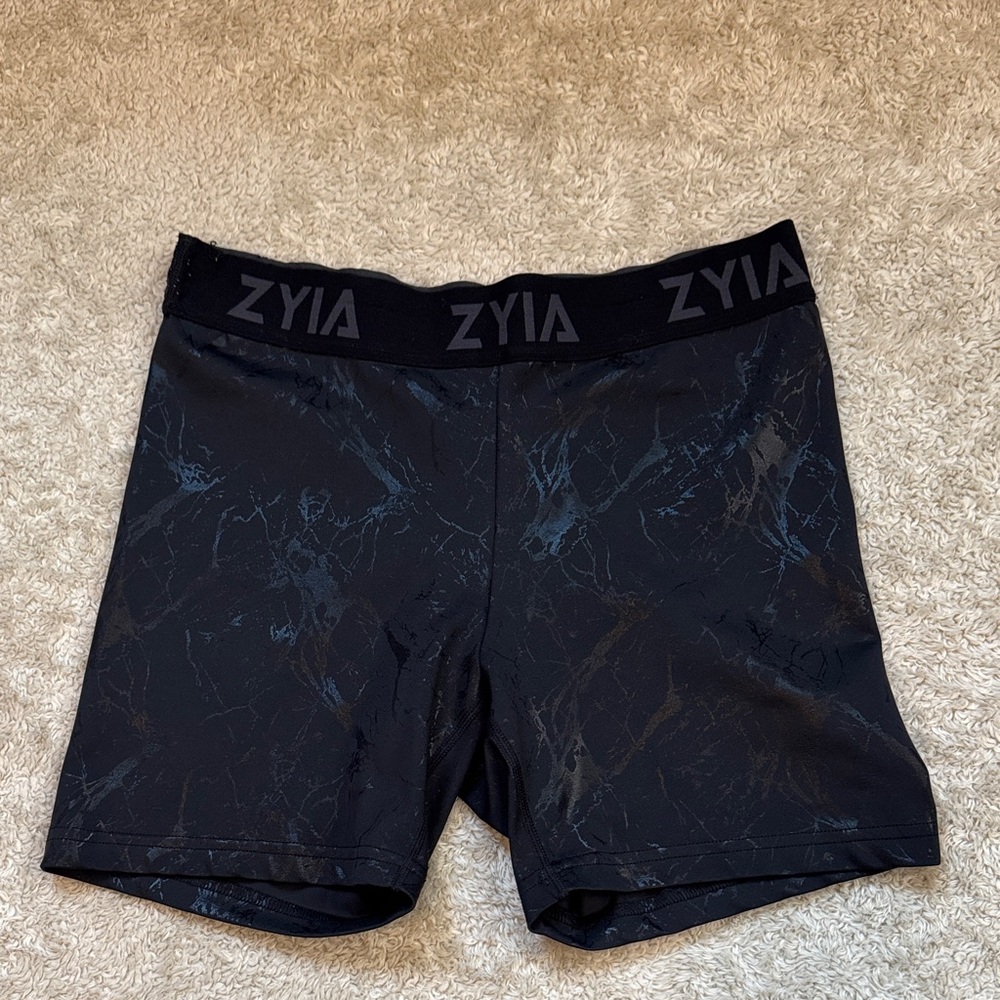 ZYIA Midnight Marble Active Shorts
